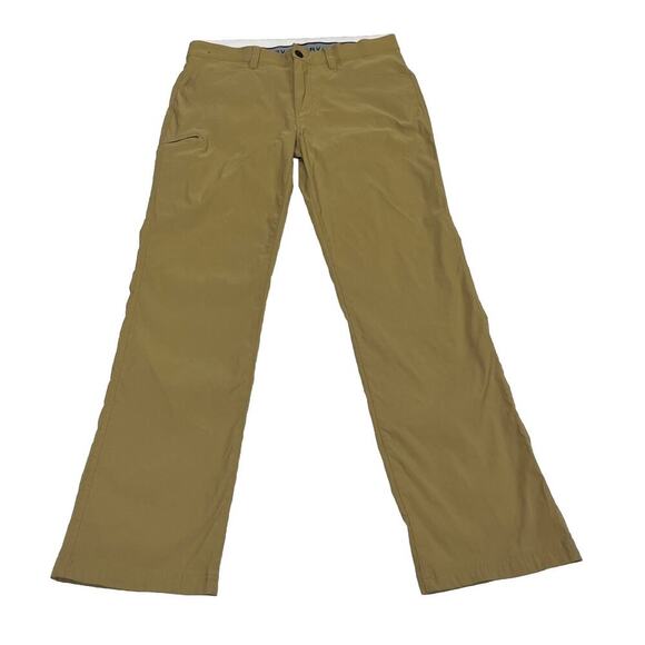 Orvis Tech Pants Mens 36x33 Tan Performance Cargo Pocket Flex Hiking Gorpcore - Picture 1 of 11